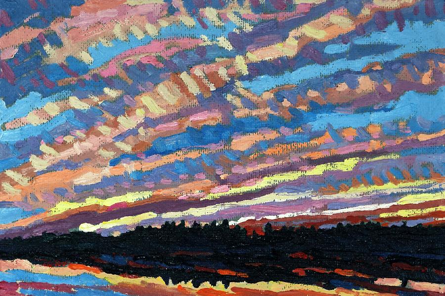 Singleton Cirrus Sunset Fingers Painting by Phil Chadwick