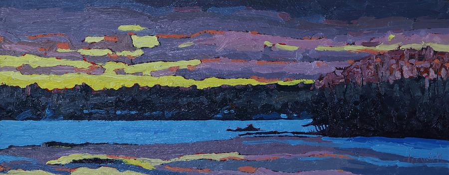 Sunset Painting - Singleton Spring Sunset by Phil Chadwick