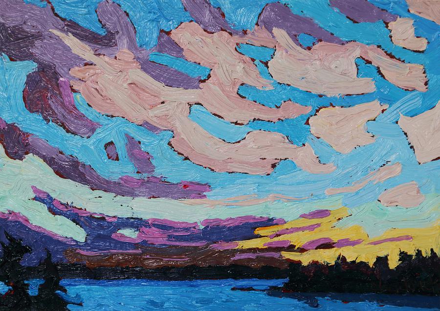 Singleton Sunset Glow Painting by Phil Chadwick