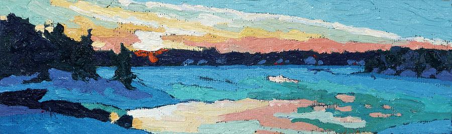 Singleton Sunset Reflection Painting by Phil Chadwick