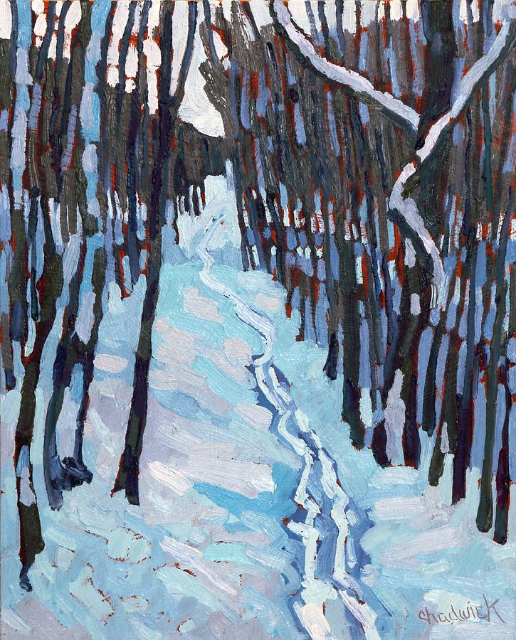 Winter Painting - Singleton Tree Tunnel by Phil Chadwick