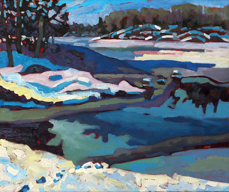 Singular Ice and Snow Painting by Phil Chadwick