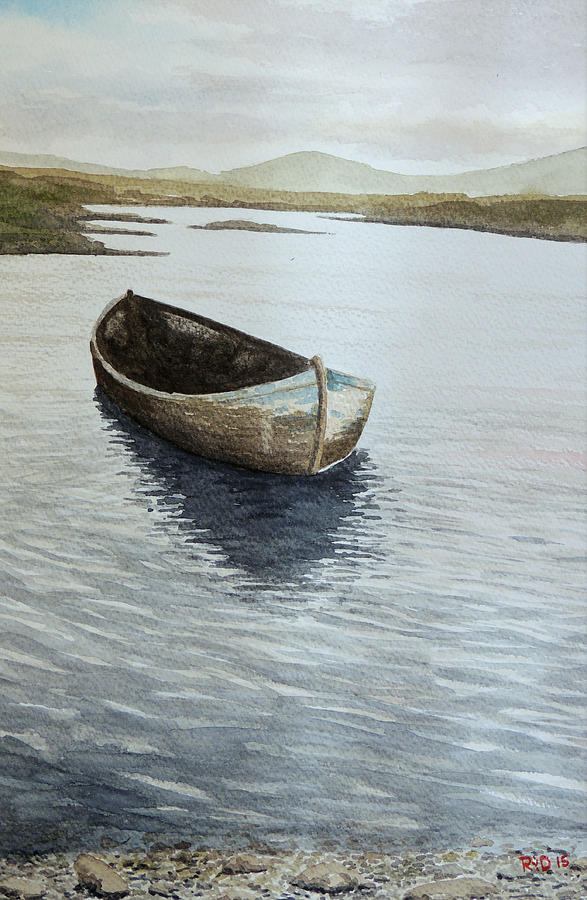 Boat Painting - Sinking Feeling by Richard Douthwaite