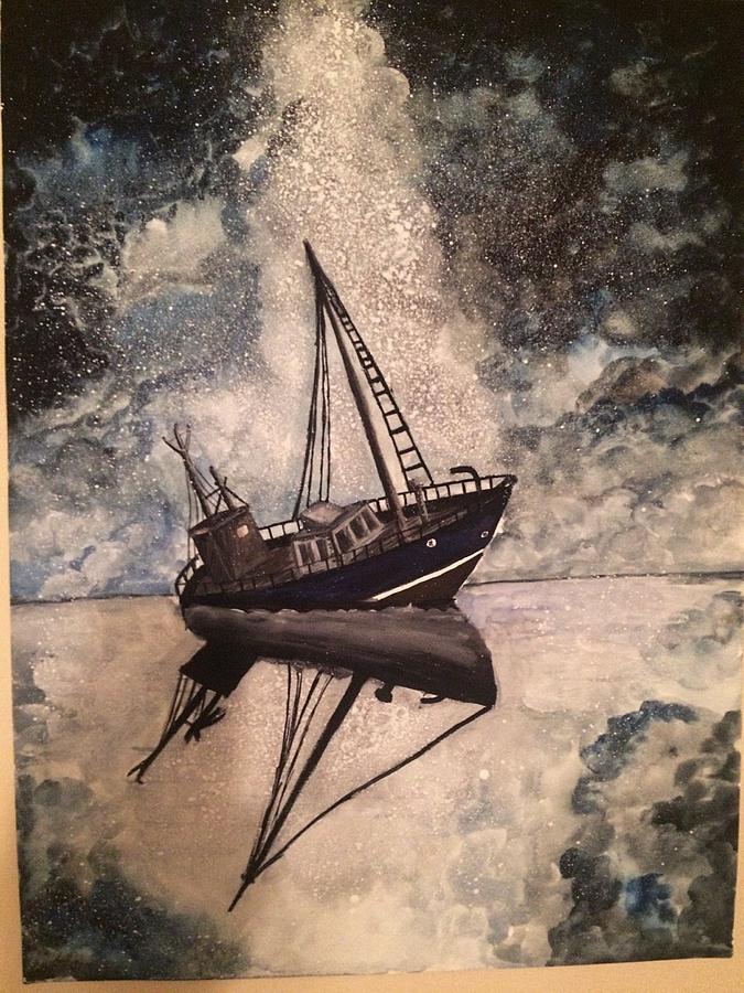 sinking ship drawing