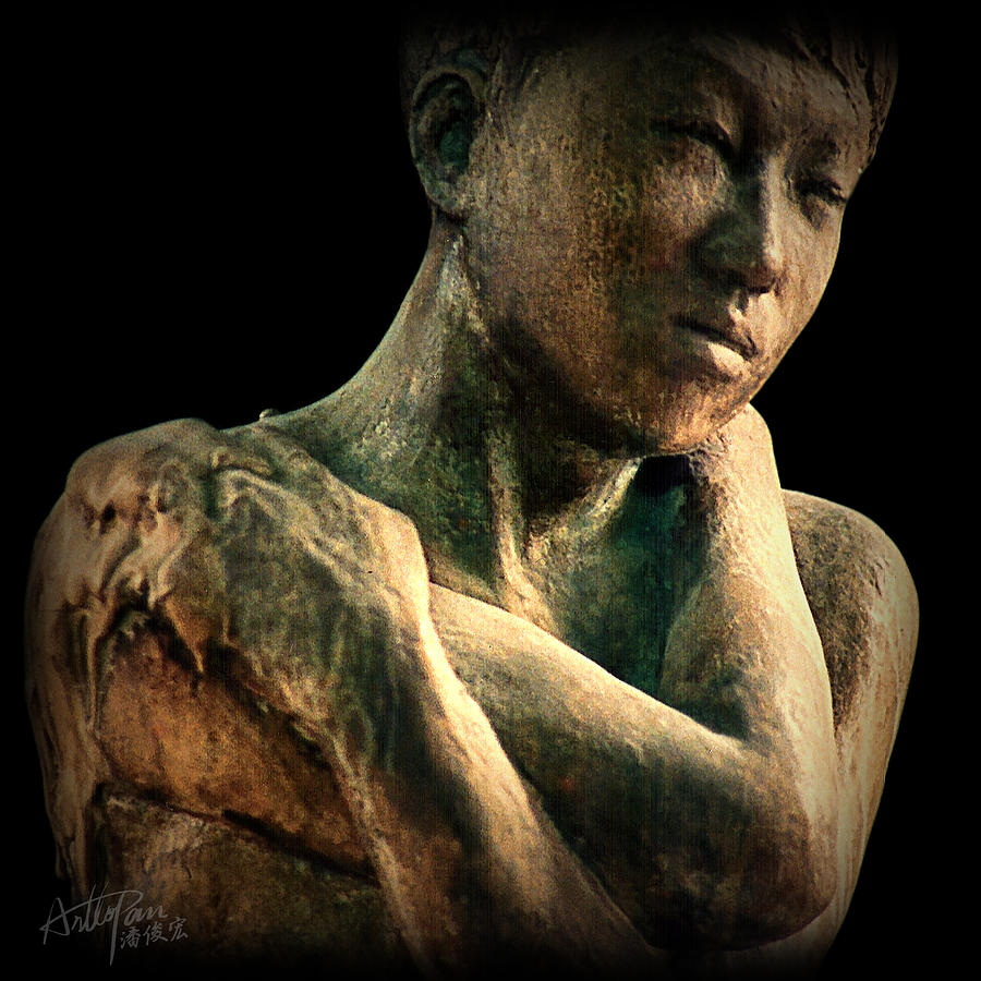 Sinking teenager-self portrait Sculpture by Artto Pan