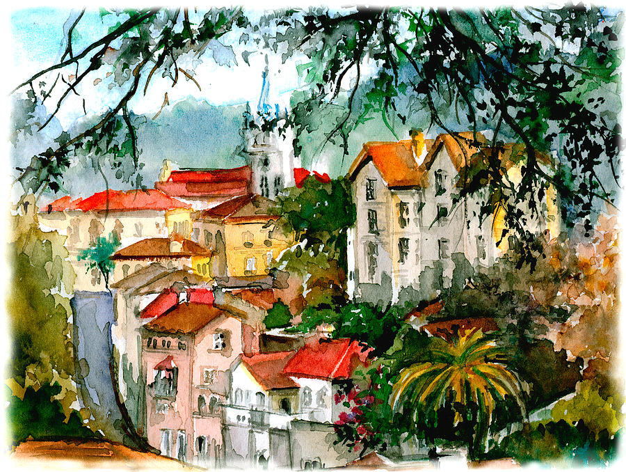 San Francisco Painting - Sintra Romantic View by Elena Petrova Gancheva