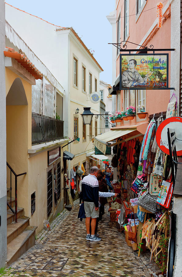 Sintra Street Scene Photograph by Sally Weigand