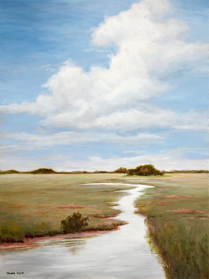 Sinuous Marsh Painting by Glenda Cason