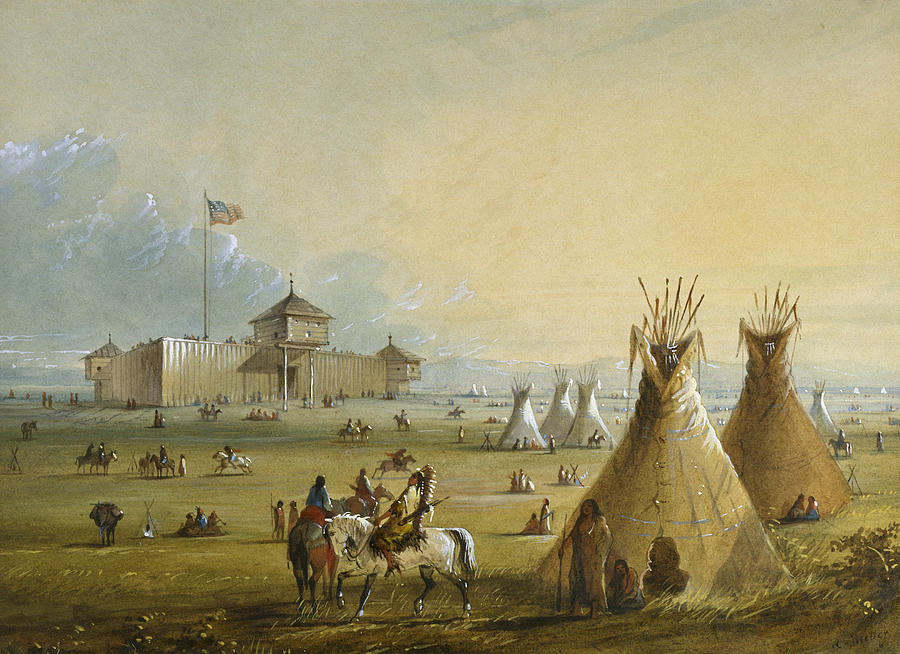 Sioux At Fort Laramie, 1837 Painting by Alfred Jacob Miller