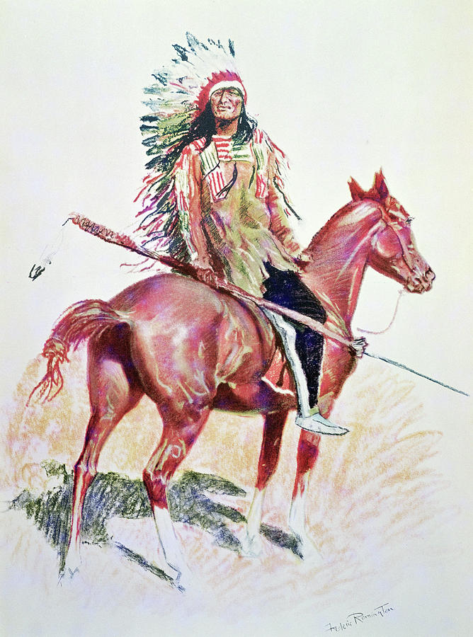 Sioux Chief Painting by Frederic Remington