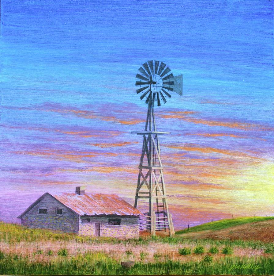 Sioux County Sunrise Painting by J W Kelly Sioux County Sunrise Painting by J W Kelly