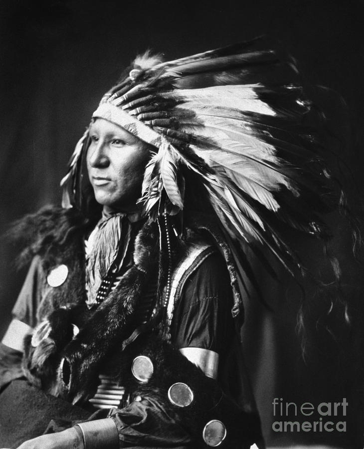 Feather Still Life Photograph - SIOUX NATIVE AMERICAN, c1898 by Granger