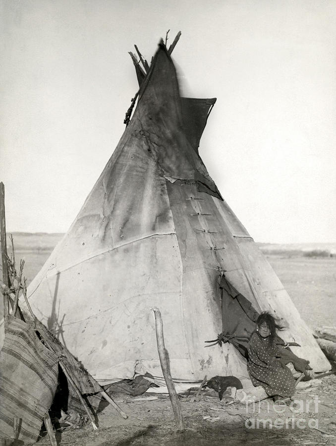 Sioux Tipi, 1891 Photograph by John Grabill