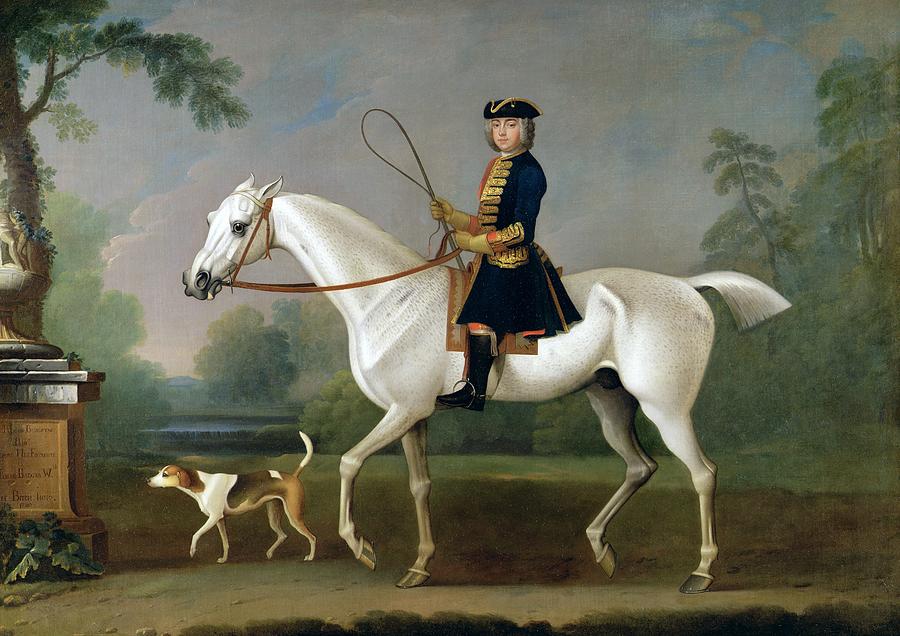 Horse Painting - Sir Roger Burgoyne Riding Badger by James Seymour