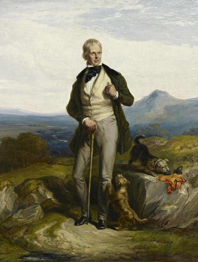 Sir Walter Scott Painting by William Allan