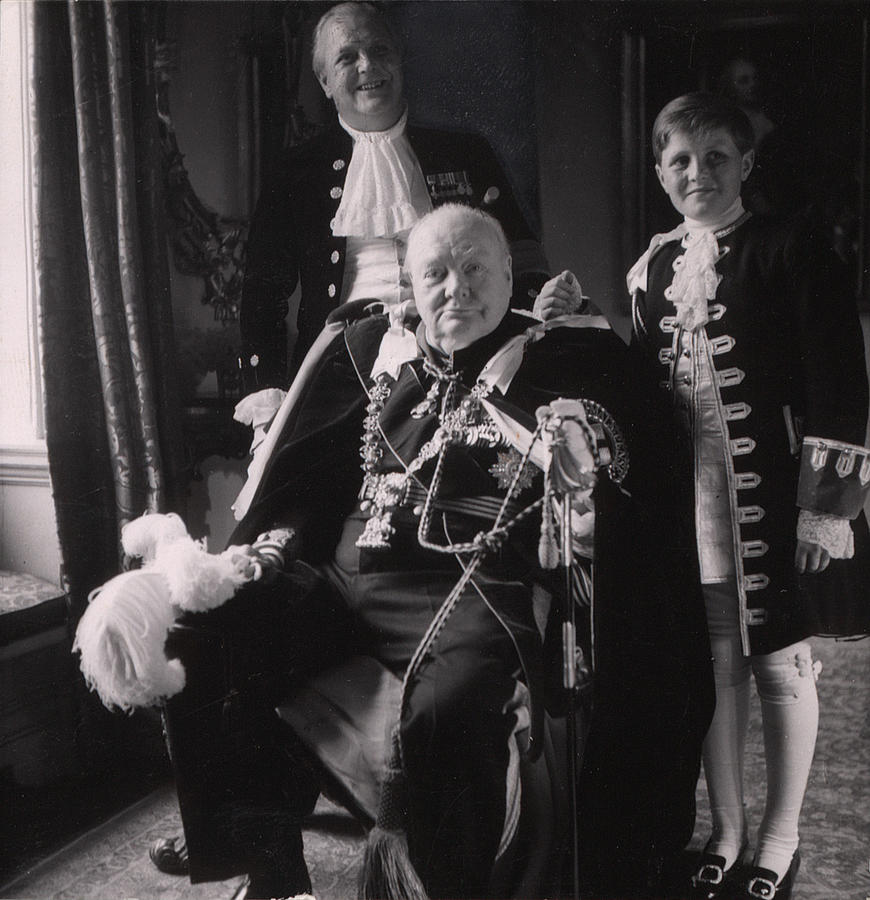 Sir Winston Churchill Front, His Son Photograph by Everett