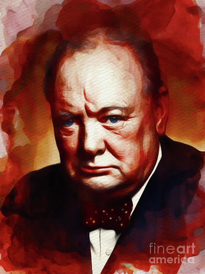 Sir Winston Churchill, Prime Minister of Great Britain Painting by ...