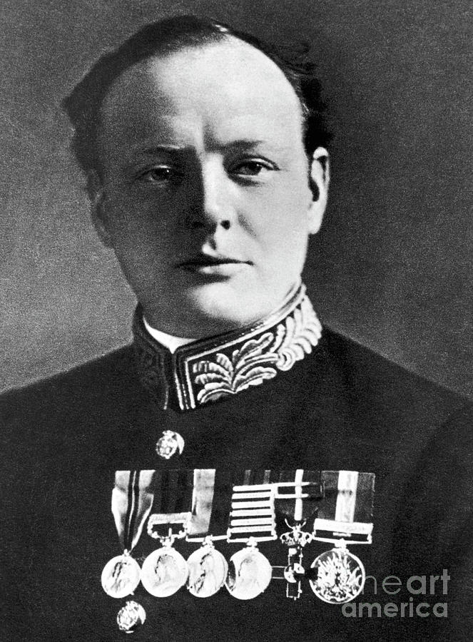 Sir Winston Spencer Churchill Photograph by English School