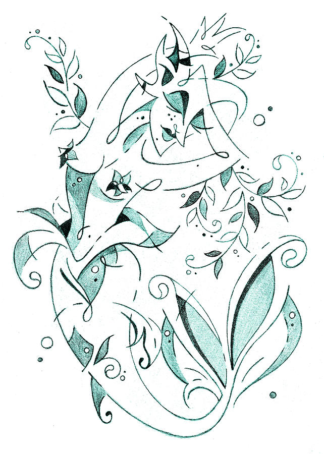 Sirena - Mermaid Fantasy Book Illustration Drawing by Arte Venezia