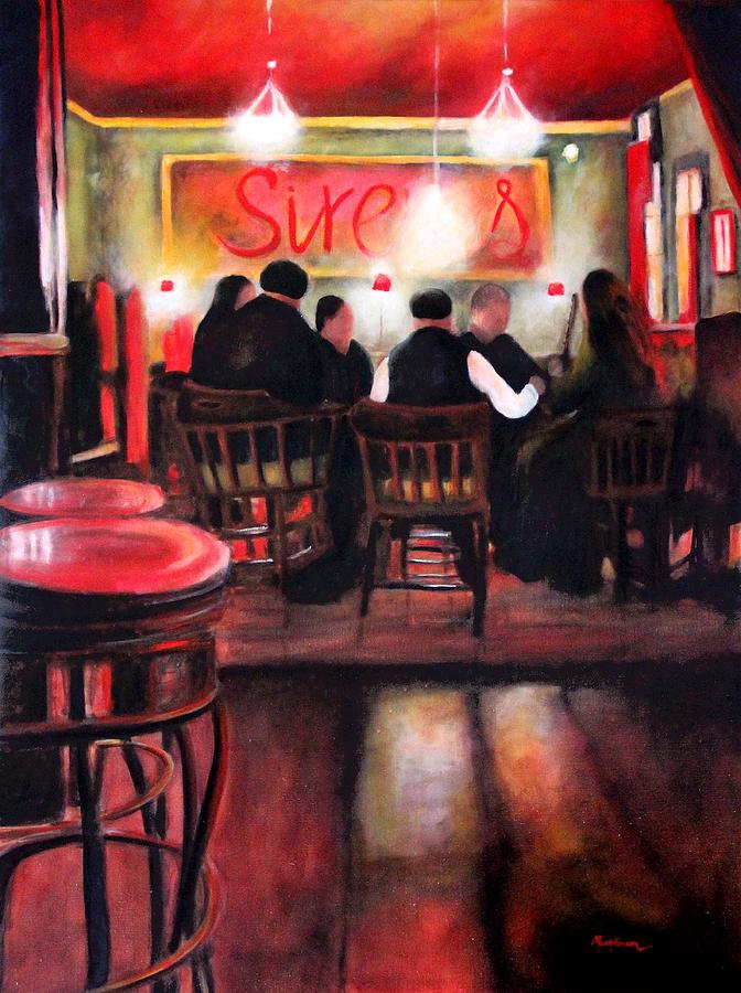 Pub Painting - Sirens Pub by Marti Green