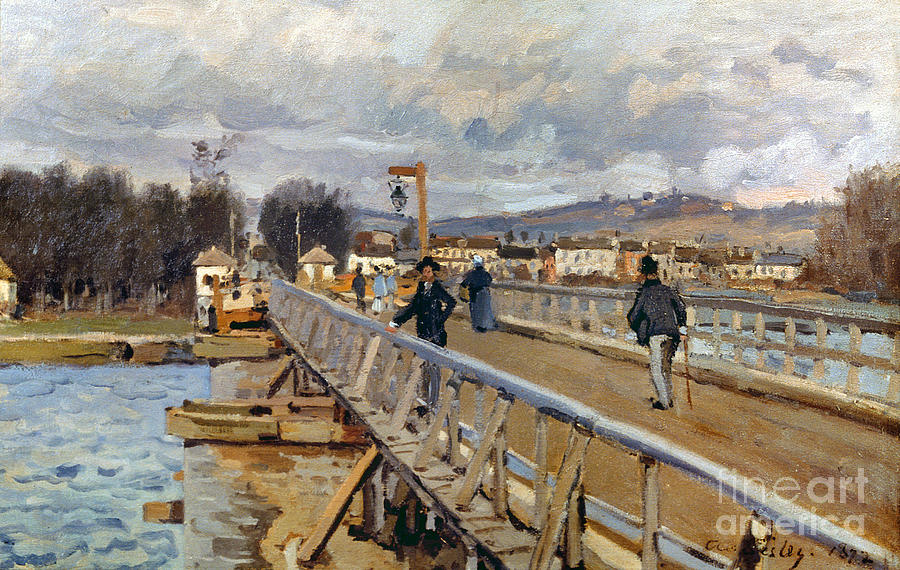 Sisley: Foot-bridge, 1872 Painting by Granger