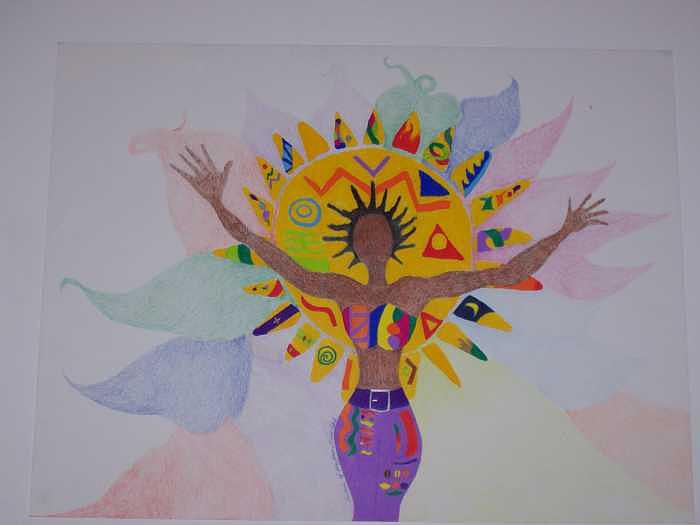 Sistah of the Sun Drawing by Glenn Isaac Sistah of the Sun Drawing by Glenn Isaac