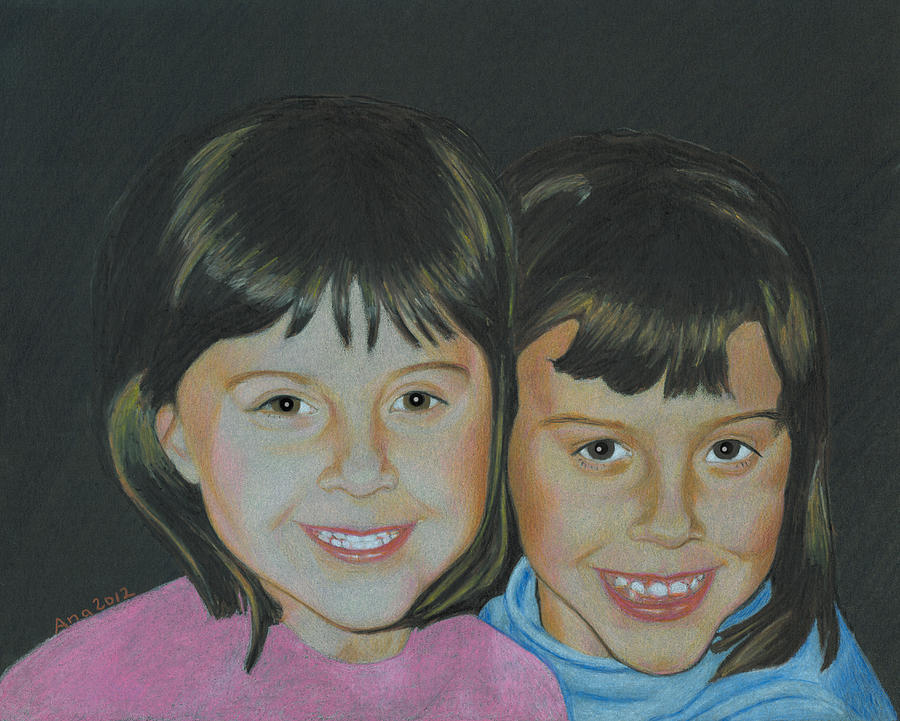 Sisters  Drawing by Ana Tirolese