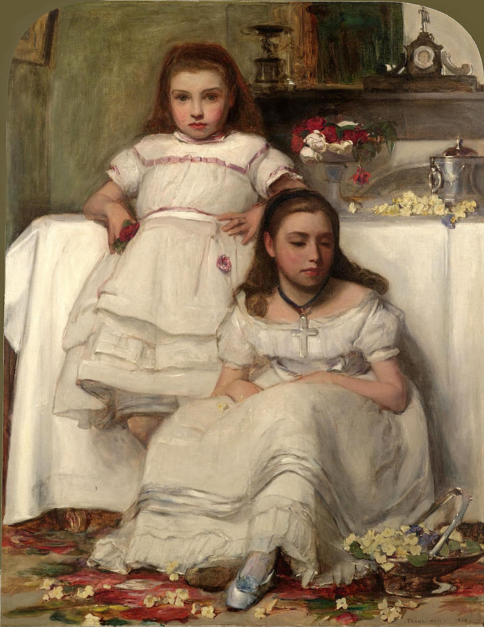 Sisters Painting by Frank Holl