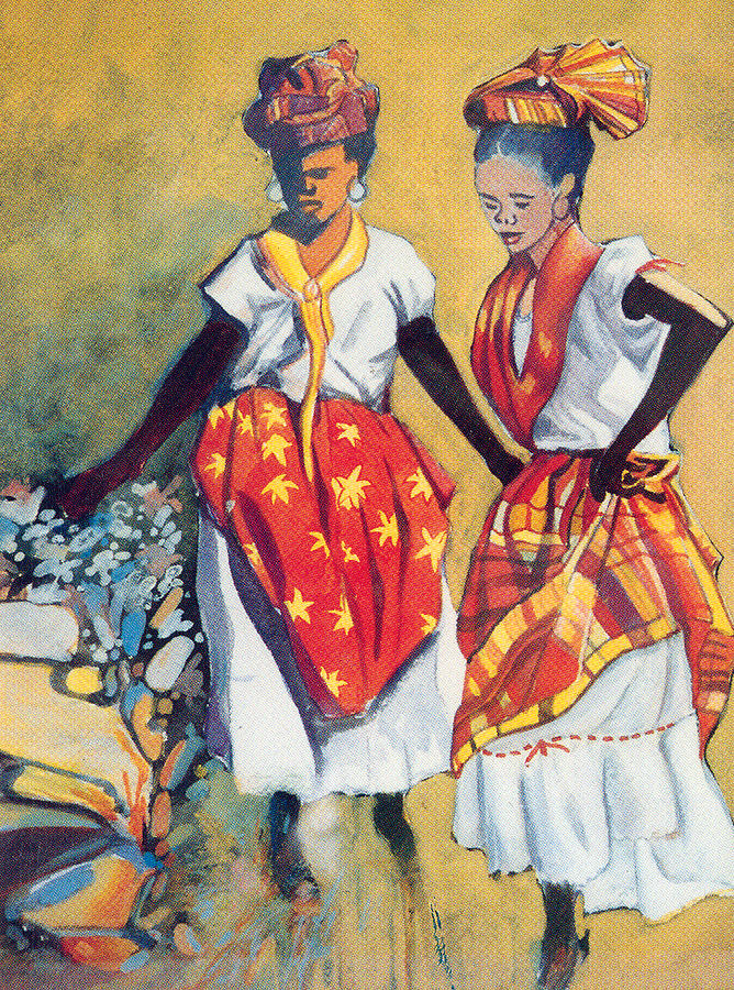 Sisters Painting by Glenford John