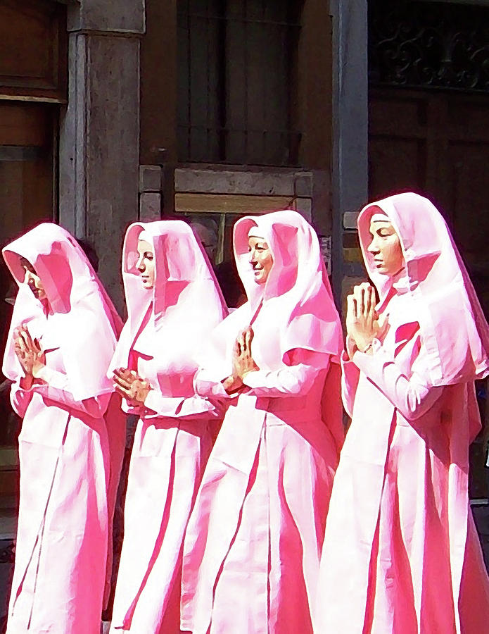 Sisters In Pink Photograph