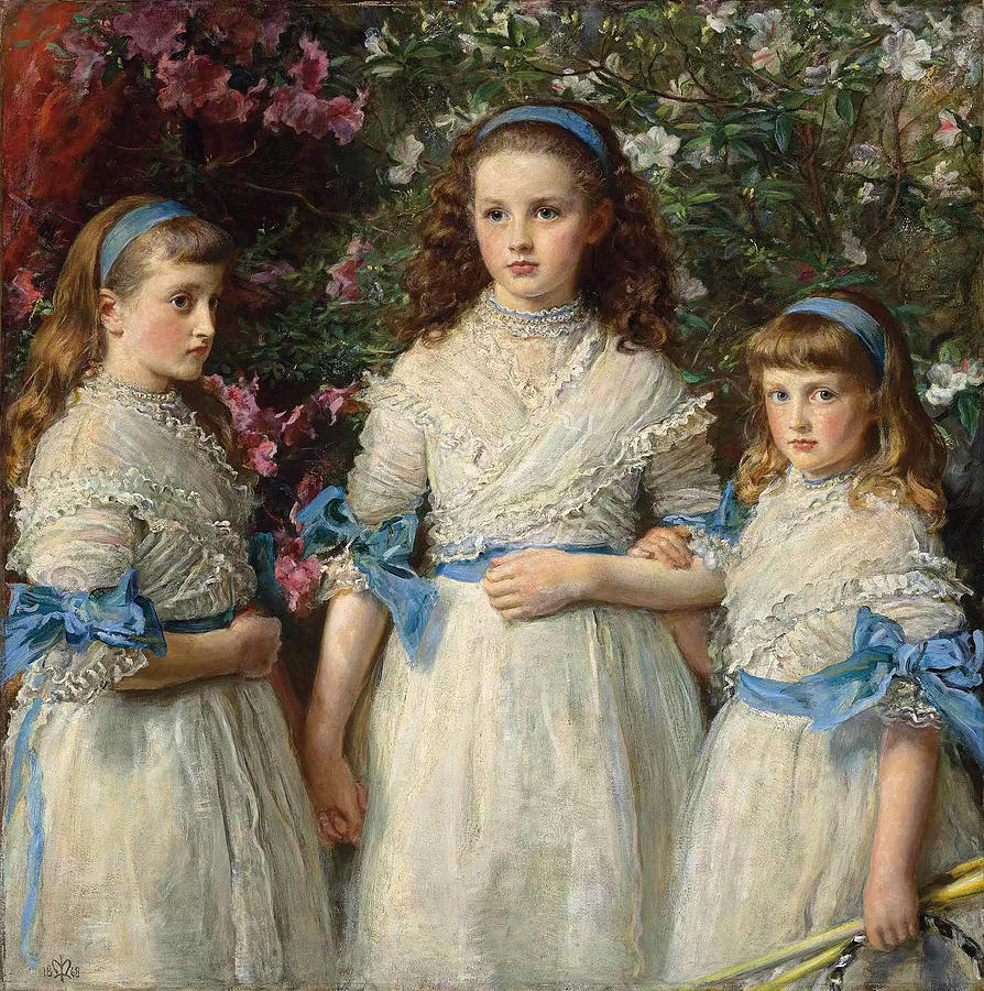 John Everett Millais Painting - Sisters by John Everett Millais