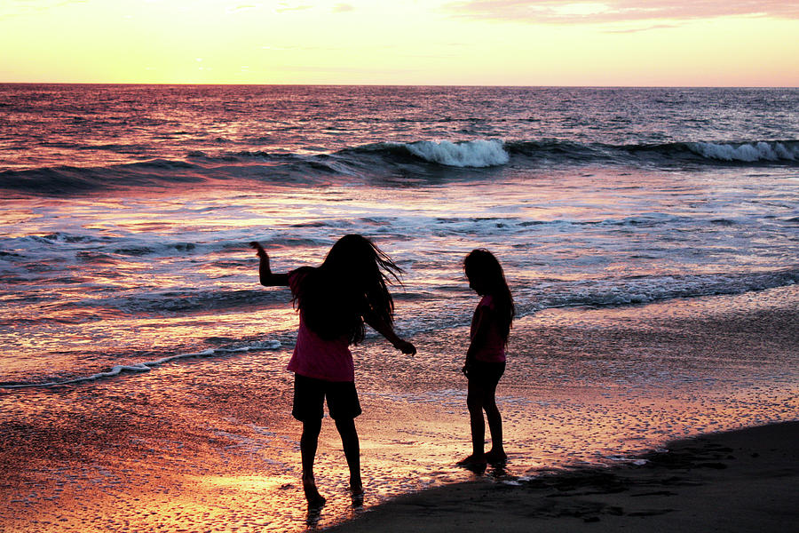 Sunset Photograph - Sisters on the Beach by Gravityx9 Designs