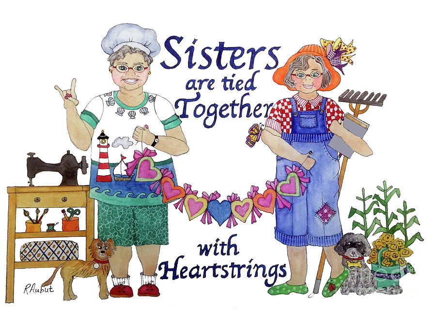 Sisters Painting by Rosemary Aubut