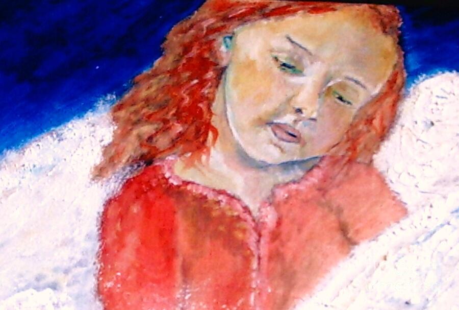 Angels Painting - watching the Dreamers by J Bauer Angels Painting - watching the Dreamers by J Bauer