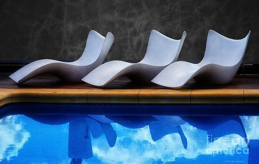 Pool Photograph - Sit Beside Me 2- Triana by Mary Machare