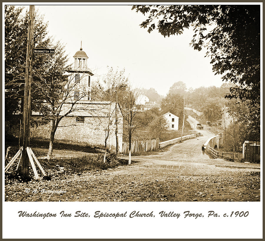 Site of Washingtonn Inn, Valley Forge, Pennsylvania, c. 1900 Photograph by A Macarthur Gurmankin
