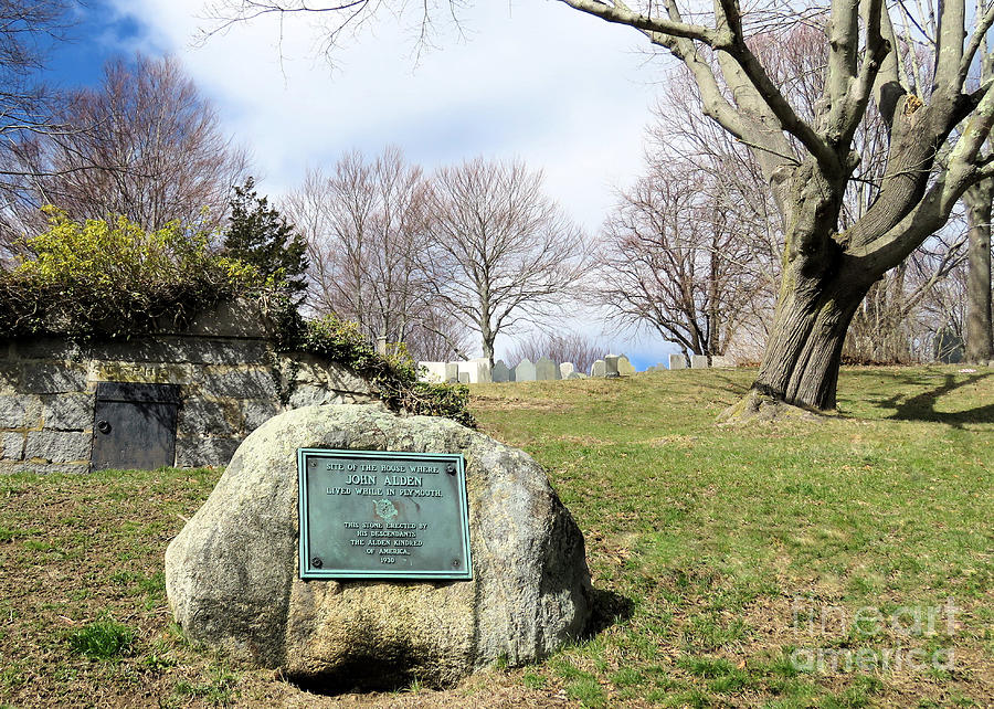 Site Where John Alden Lived While in Plymouth MA Photograph by Janice Drew
