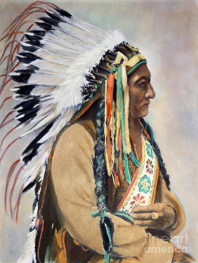 Portrait Photograph - Sitting Bull (1834-1890) by Granger
