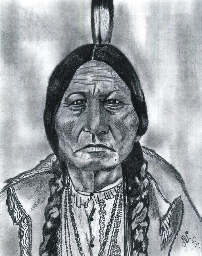 Sitting Bull Drawing by Bobby Dar Fine Art America