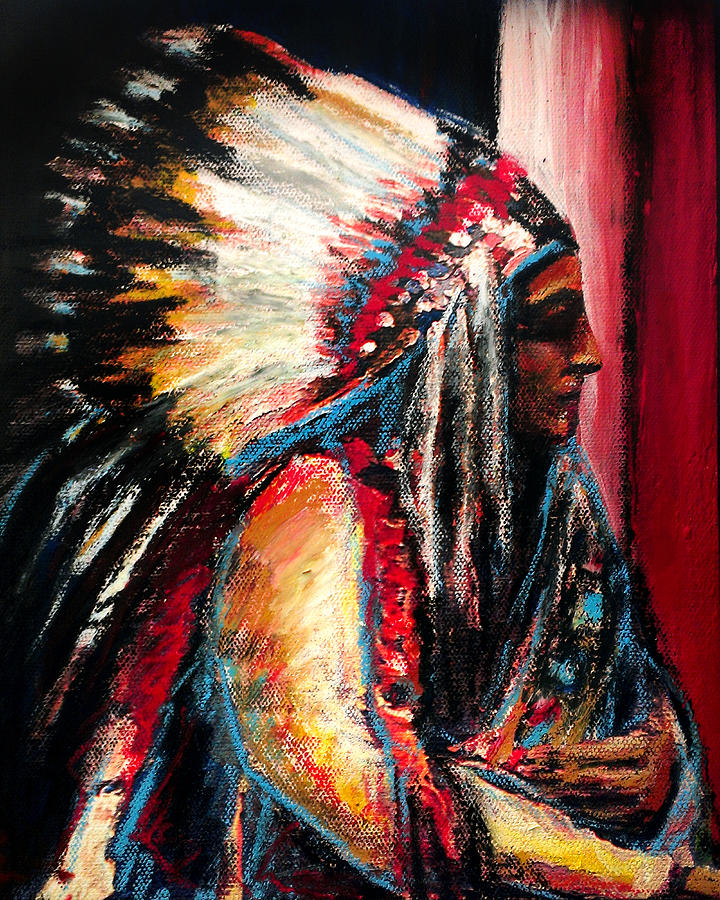 Sitting Bull Painting by Frank Botello