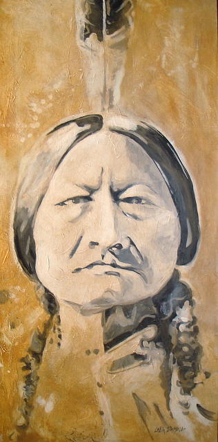 Sitting Bull Painting by Lelia DeMello