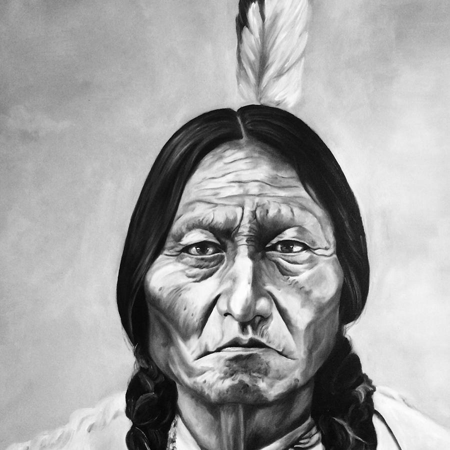 Sitting Bull Painting By Michelle Cirotti Fine Art America   Sitting Bull Michelle Paladino 