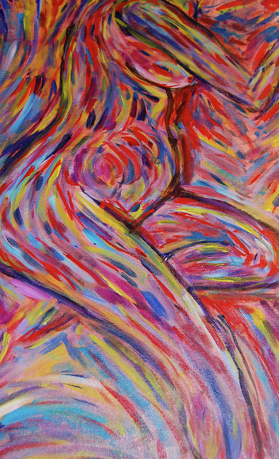Sitting nude Painting by Carolyn Donnell