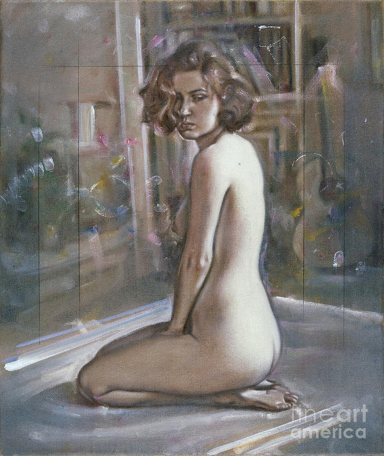 Sitting Nude Painting by Ritchard Rodriguez