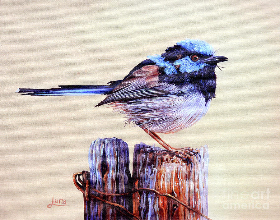 Wren Painting - Sitting On Top Of The World by Luna Vermeulen