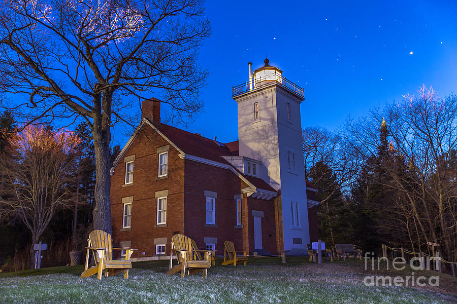 40 Mile Point Lighthouse Michigan  -8287 Photograph by Norris Seward