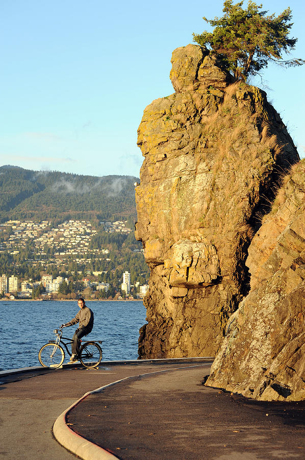Bicycle Photograph - Siwash Rock Stanley Park II by Jason Evans