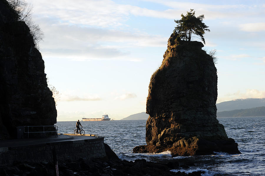 Bicycle Photograph - Siwash Rock Stanley Park III by Jason Evans