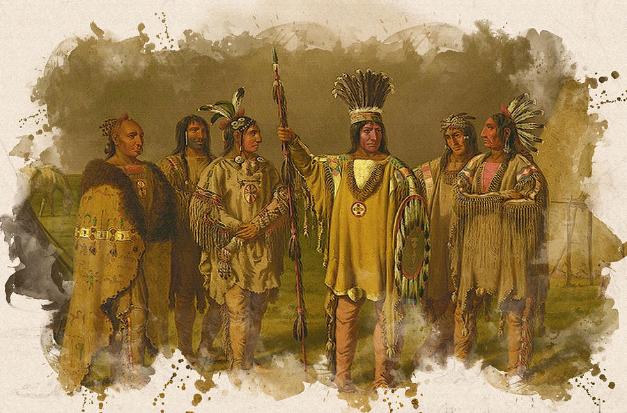 Six Blackfeet Chiefs Digital Art by Don Kuing - Pixels