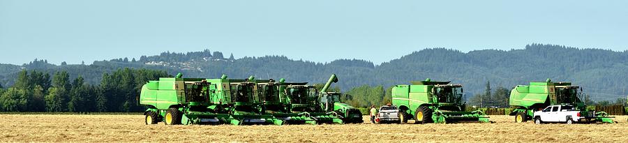 Six Combines P Photograph by Jerry Sodorff